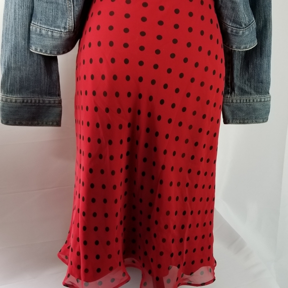 black and red polka dot skirt